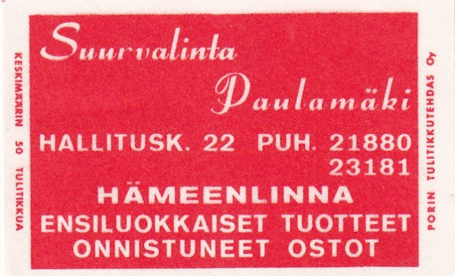 Hämeenlinna,  Suurvalinta Paulamäki   2/11