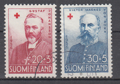 1956 Punainen Risti pyöröleimattuja