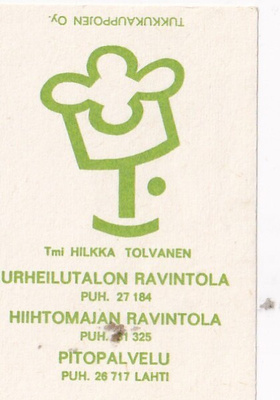 Lahti. T:mi Hilkka Tolvanen ,        s89