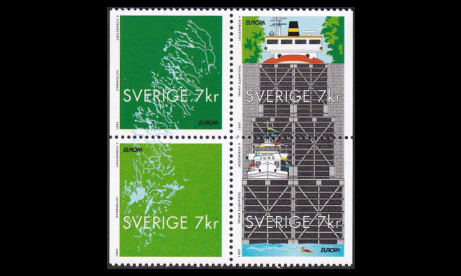 Ruotsi 2232-5hb ** Europa vesi (2001)