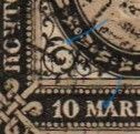 1913 10 Mk (pikimusta) kirjapainojulkaisun merkki leimattuna - pikkukuva 3