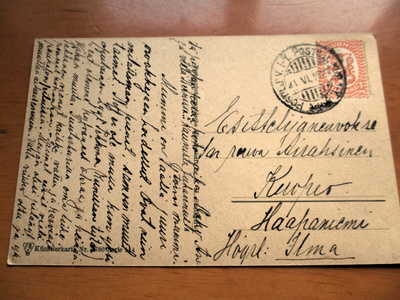 1929 Postilj I-Y kortti s/s Ilmalla Kuopion Haapaniemeen