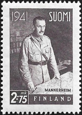 1941 Sotamarsalkka Mannerheim 2:75 mk ** LaPe 251 W I 19 mm