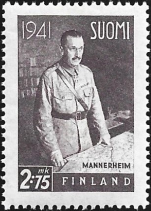 1941 Sotamarsalkka Mannerheim 2:75 mk ** LaPe 251 W I 19 mm