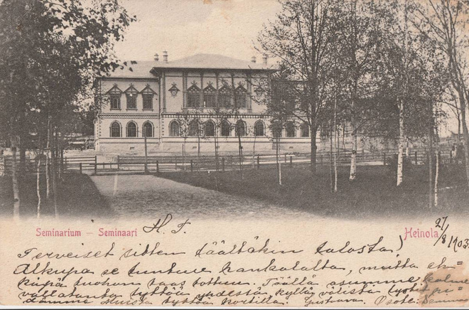 VANHA POSTIKORTTI - HEINOLAN SEMINAARI 1903 (K12-97)