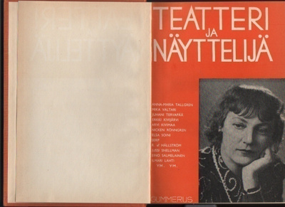 Salmelainen & Lahti: Teatteri ja näyttelijä,GUM 1937,sid,K3+