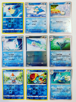 Pokemon Reverse Holo kortteja 9kpl