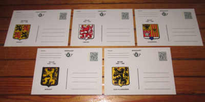 Belgia postituoreet postikortit 1830-1930 5 kpl:n  kasa