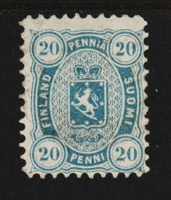 1875 20p Vaakunamerkki leimattuna