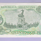 Argentiina 500 Pesos v.1972-73 UNC P-292 - pikkukuva 2