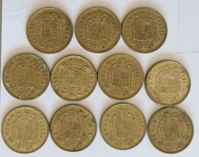 11 kpl Espanja 1 ptas1976-1980, 2 kuvaa