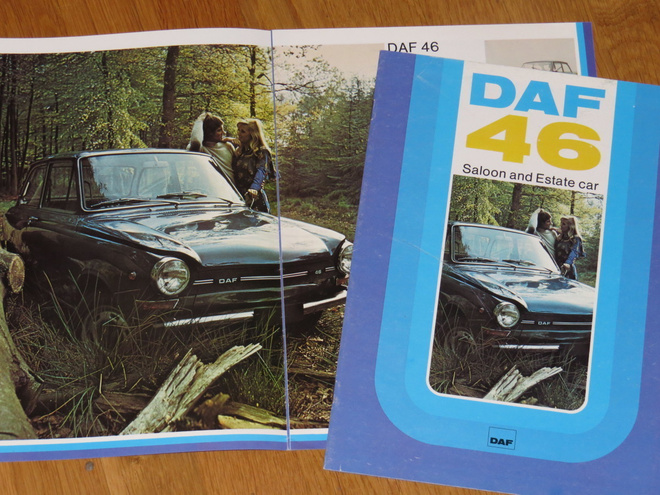 1974 DAF 46 esite - 12 sivua - KUIN UUSI