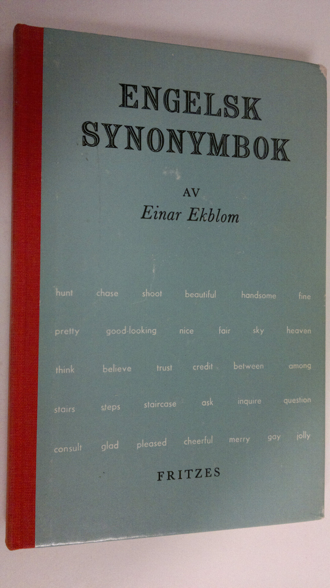 Einar Ekblom : Engelsk synonymbok