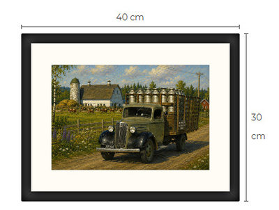 Uusi Kuorma-auto art print 30 cm x 40 cm