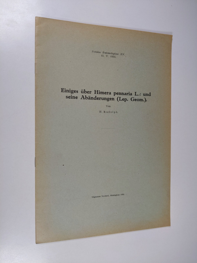 H. Rudolph : Einiges uber Himera pennaria L. und seine Ab...