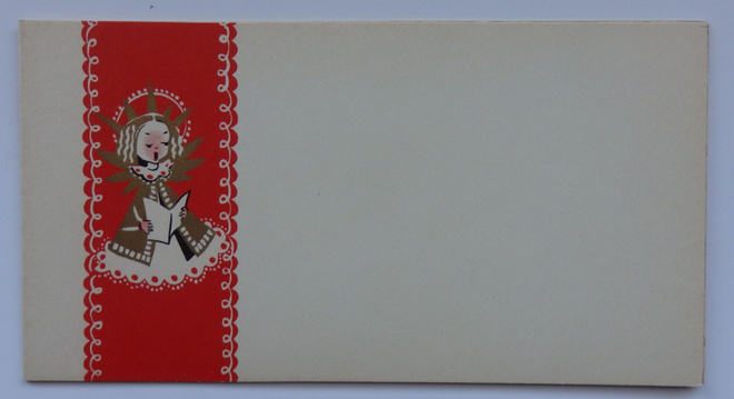 Irma Salmi taittokortti, koko 14,4 x 7,6 cm