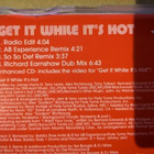 Nodesha - Get It While It´s Hot CDS - pikkukuva 3