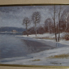 Veikko Viljanen  TALVINEN RANTA  v.1981 39x44cm - pikkukuva 2