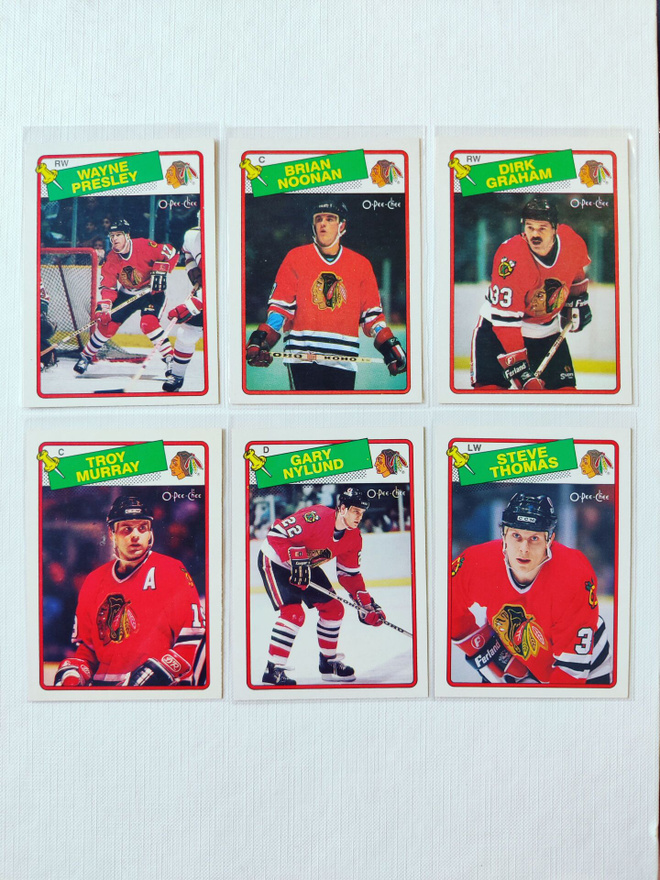88-89 Opc - Chicago Black Hawks 6kpl