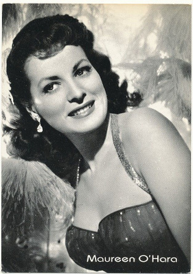 Filmitähti MAUREEN O´HARA - vanhahko kortti