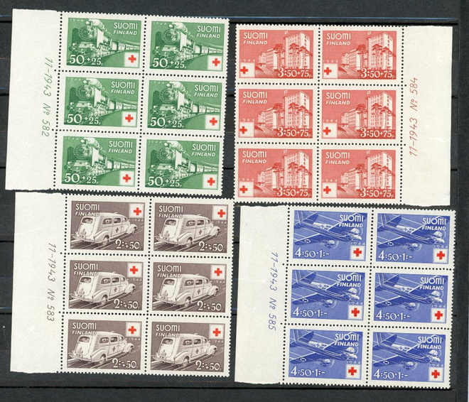 1944 Punainen Risti ( PR ) nro 6-lot **
