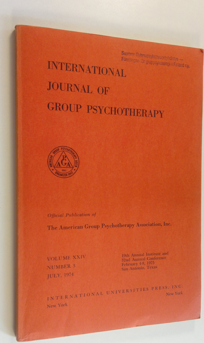 The American Group Psychotherapy Association : Internatio...