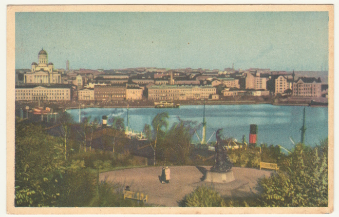 Helsinki Näkymä Tähtitornin mäeltä 1955