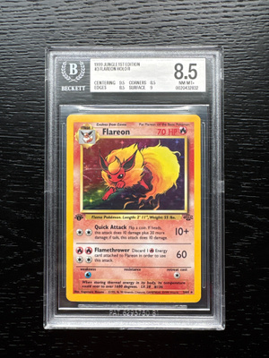 1999 Pokemon Jungle 1st Edition #3 Flareon HOLO R (BGS 8,5)