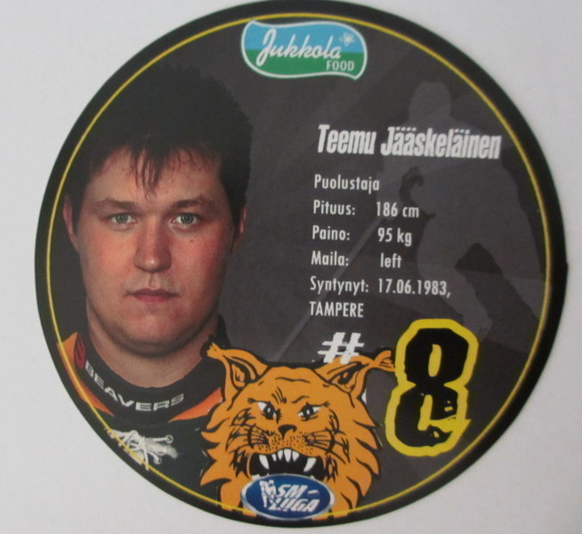 Teemu Jääskeläinen Ilves pyöreä kiekkojuustokortti