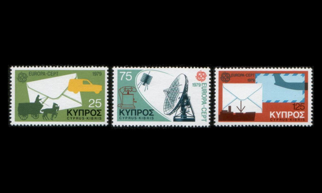 Kypros 501-3 ** Europa postihistoria (1979)