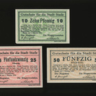 Saksa Notgeld 10, 25, 50 Pfg, Stade 1.10.1918 - pikkukuva 1