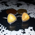 Vintage Hopea meripihka korvakorut 875 baltic Amber Meripihk - pikkukuva 5