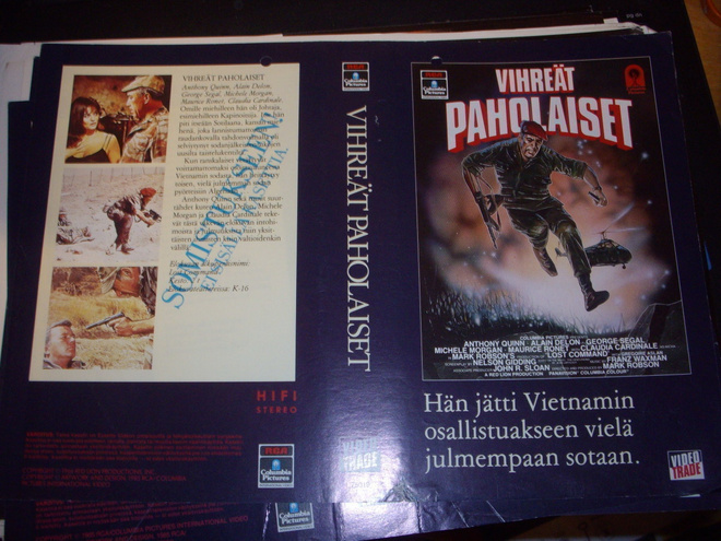 Vhs kansipaperi Fix - VIHREÄT PAHOLAISET (Sis.postikulut)