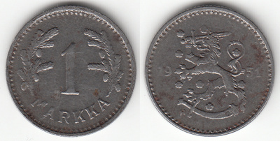 1 mk 1951 fe, suora H, tasalatva