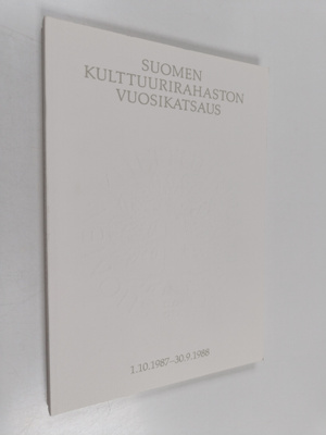 Suomen kulttuurirahaston vuosikatsaus 1.10.1987-30.9.1988
