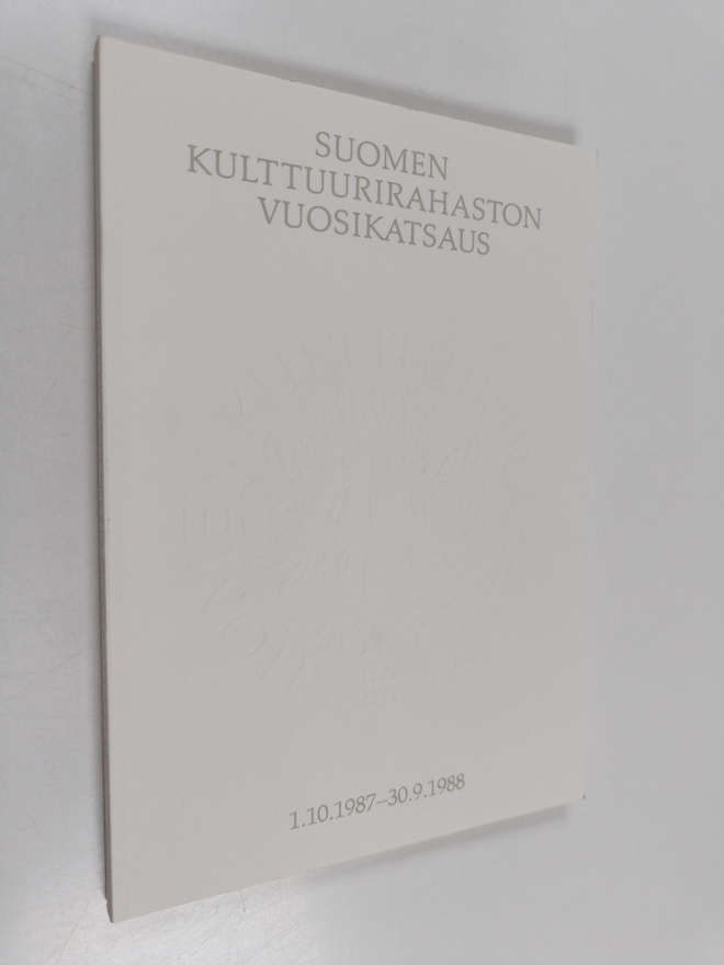 Suomen kulttuurirahaston vuosikatsaus 1.10.1987-30.9.1988