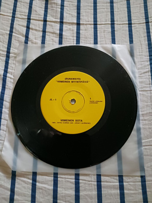 "Viimeinen Myyntipäivä" – Viimeinen Sota 7" orig 1985 uusi