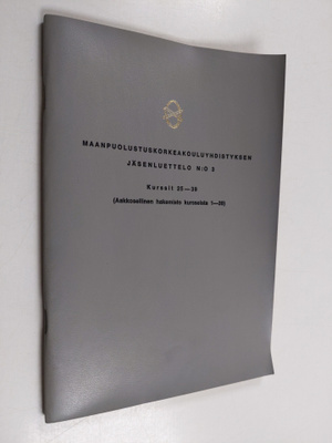 Maanpuolustuskorkeakouluyhdistyksen jäsenluettelo n:o 3, ...
