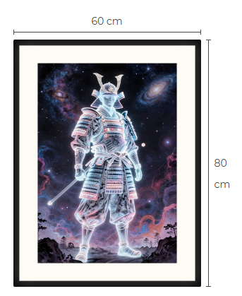 Uusi Samurai art print taulu 60 cm x 80 cm