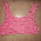 Bikini yläosa pinkki kukkakuosi 150 cm, 1 kpl - pikkukuva 1