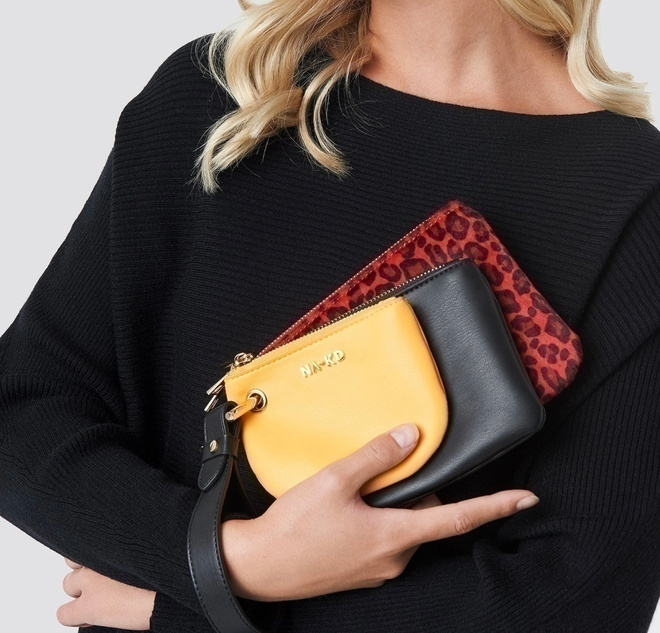 NAKD leopardi multicolour kolme osainen clutch laukku