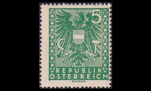 Itävalta 699 ** Käyttösarja vaakuna 5 Pfg (1945)