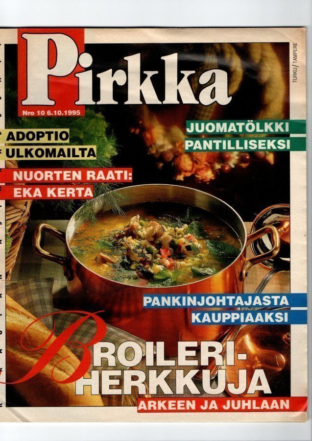 Pirkka n:o 10 1995 Jari Lipponen. Maire Laurikka. Terttu.