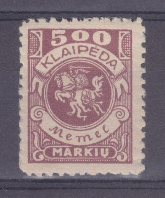 Saksa reich Memel 1923 Mi 148 postituoreena Mi hinta 90€