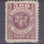 Saksa reich Memel 1923 Mi 148 postituoreena Mi hinta 90€ - pikkukuva 1
