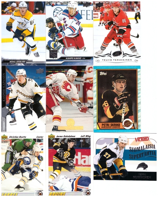 9 x SUOMI NHL mm. GRANLUND, KAKKO, TERÄVÄINEN.....