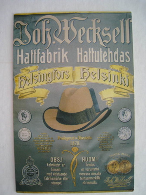 pk JohWecksell Hattutehdas kulkematon