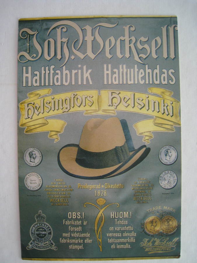 pk JohWecksell Hattutehdas kulkematon