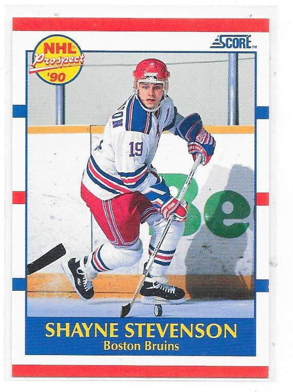 1990-91 Score #405 Shayne Stevenson Boston Bruins RC
