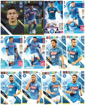 12 x NAPOLI Jalkapallo Kortteja sis. 2 x ErikoisKorttia